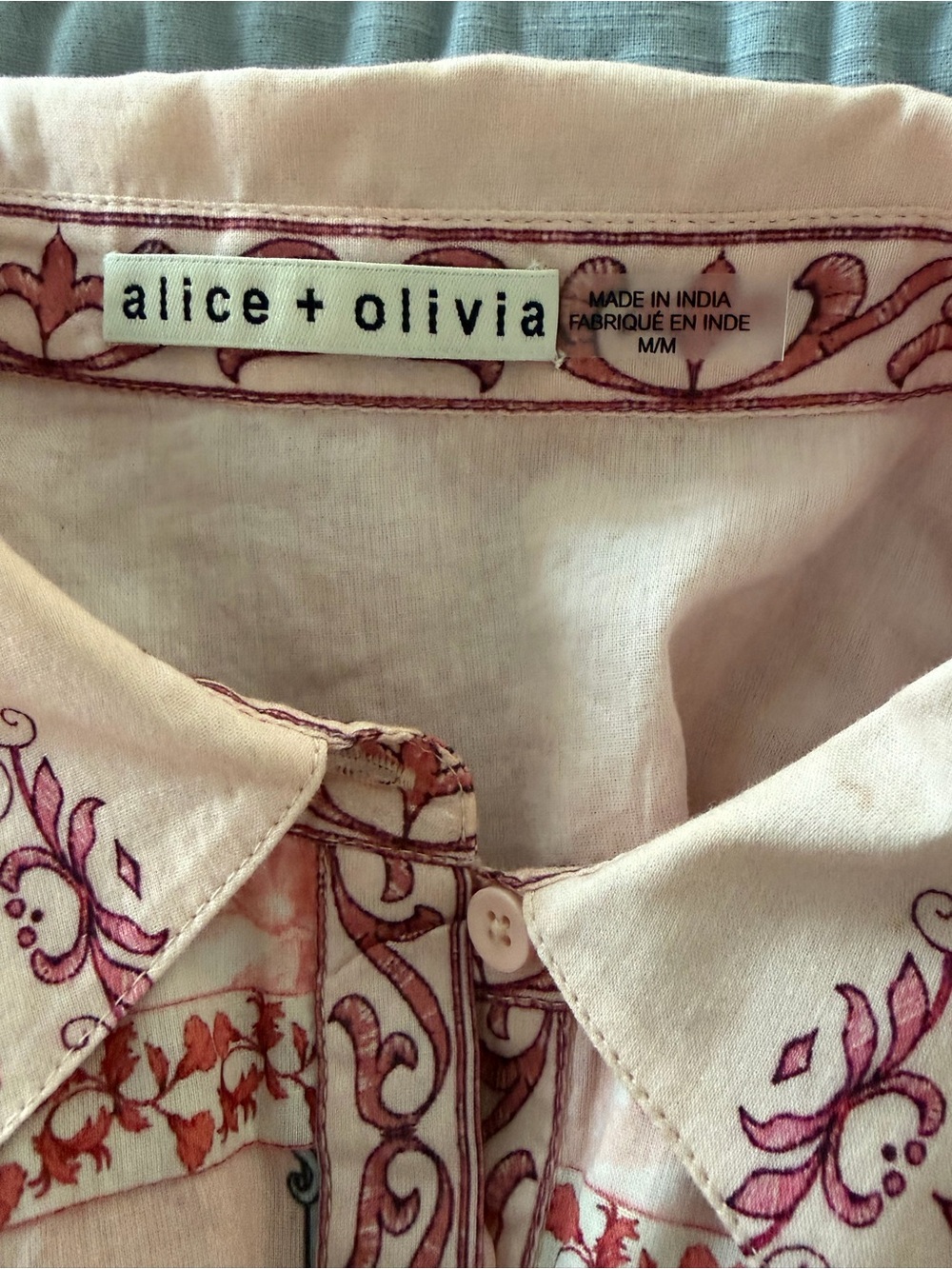 Alice + Olivia Pink Printed Frame-Detail Blouse Jacket - Picture 8 of 8